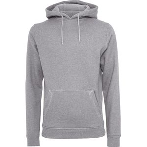 Build Your Brand Heren Zware Pullover Hoodie (Heide Grijs)