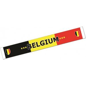 Funny Fashion - Belgie supporters vlag kleuren sjaal 150 cm