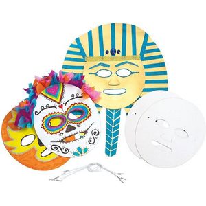 Colorations - Maak en Versier je eigen Kartonnen Maskers, Set van 24