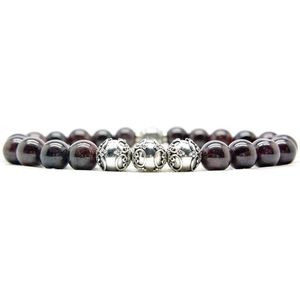 Beaddhism - Armband - Rioja - Zilver - Eva 3 - 8 mm - 22 cm