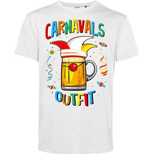 T-shirt kind Carnavals Outfit | Carnavalskleding kinderen | Carnaval Kostuum | Foute Party | Wit | maat 116