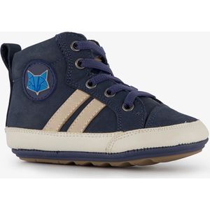 Groot leren jongens babyschoenen blauw - Maat 19 - Uitneembare zool - In cadeauverpakking