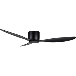 Stille plafondventilator | Brezza | Zwart | Ø 132 cm | Afstandsbediening | Woonkamer / Slaapkamer | Modern design
