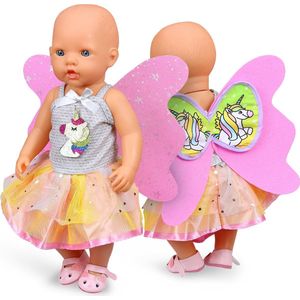 Isa's Friends® - Poppenkleding - Kleertjes geschikt voor o.a. BABY born - 43 cm