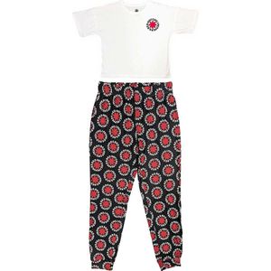 Red Hot Chili Peppers - Classic Asterisk Pyjama - S - Wit/Zwart