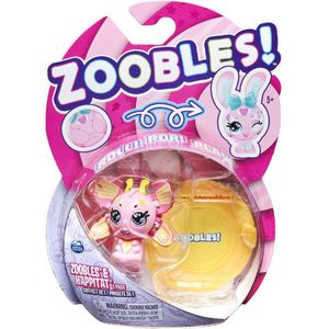 Zoobles Speelset & Happitat Meisjes Roze/geel 3-delig