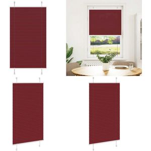 vidaXL Plissé rolgordijn 70x100 cm stofbreedte 69,4 cm bordeauxrood - Plisségordijn - Geplooide Jaloezieën - Geplooide Zonwering - Plisse Blind