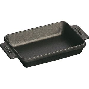 Staub schaal - mini - rechthoekig - 15 x 11 cm - zwart