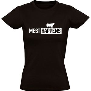 Mest Happens Dames T-shirt | Boer | Boerderij | Trekker | Traktor | Boeren | Veeteelt | Landbouw | Shirt