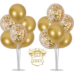 Joya Party® Tafel Ballondecoratie Goud | Tafeldecoratie Set | Ballonnen Decoratie | Feest Versiering | Decoratie | Verjaardag, Jubileum & Bruiloft