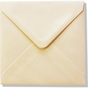 Cards & Crafts 50 Luxe Vierkante enveloppen - 50 stuks - Crème - 14x14 - 110grms