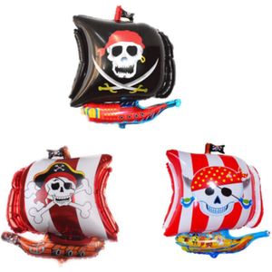 Piratenschepen Ballonnen - 3 Stuks - 68x54cm - Ballon - Thema Feest - Schip - Boot - Piraten - Versiering - Leeg - Schepen - Varen