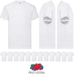 12 pack witte shirts Fruit of the Loom ronde hals maat XL