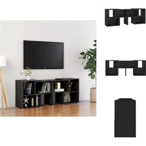 vidaXL TV-meubel - Zwarte Spaanplaat - 104 x 30 x 52 cm - Kast