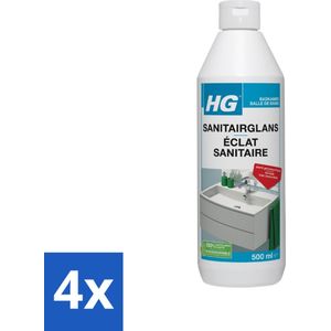 HG - Badkamer - Badkamerreiniger - Extra Glans - Sterk Geconcentreerd - 500 ml - Voordeelverpakking - 4 stuks