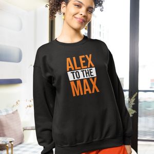 Zwarte Koningsdag Trui Alex To The Max 2 Kleuren - Maat XS - Uniseks Pasvorm - Oranje Feestkleding