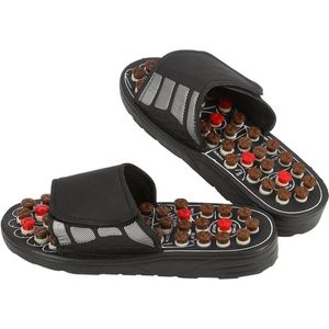 Massage sandalen met 41 acupressuurpunten voor vrouwen en mannen - 180 ° roteerbare therapie - Tai chi massage schoenen - verminder thuispijn - ergonomische acupressuur - Natuurlijke geplaveide massage .