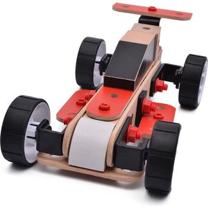 ZaciaToys Houten Speelgoed Raceauto - Houten Modelbouw - Bouwpakket - Speelgoedvoertuig