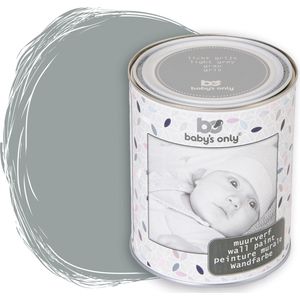 Baby's Only Muurverf mat voor binnen - Babykamer & kinderkamer - Grijs - 1 liter - Op waterbasis - 8-10m² schilderen - Makkelijk afneembaar