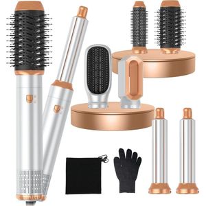 6-in-1 Haarstyler met Föhnborstel en Warme Luchtborstel voor Volume en Glad Haar