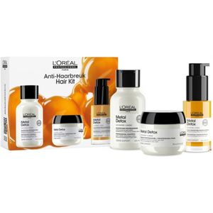 L’Oréal Professionnel Metal Detox Discovery Trio Set - Shampoo, haarmasker en geconcentreerde haarolie - Voor beschadigd en breekbaar haar - 100ml, 75ml, 30ml