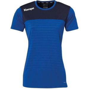 Kempa Emotion 2.0 Shirt Korte Mouw Dames Royal Blauw-Marine Blauw Maat S