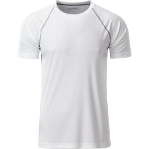 James and Nicholson - Heren Sportshirt (Wit/Zilver)