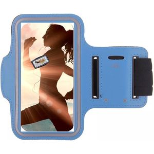 Hoesje iPhone X - Hoesje iPhone Xs -Sportband Hoesje - Sport Armband Case Hardloopband Turquoise