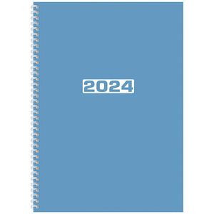 MGP Agenda - Bureau agenda 2024 - NL - FSC - A4 - Ringband - 7d/2p - Pastel Blauw - Harde kaft