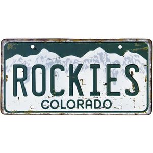 Signs-USA - Souvenir kentekenplaat nummerbord Amerika - verweerd - 30,5 x 15,3 cm - Rockies - Colorado