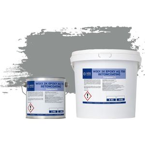 Wixx 2K Epoxy AQ 750 Betoncoating - 5kg - RAL 7042 | Verkeersgrijs A