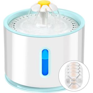 ApexArte® Drinkfontein Kat - Kattenfontein met Sensor en Filter - Drinkbak Hond - Wit
