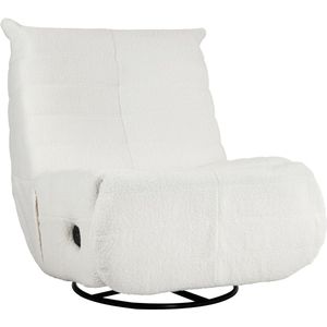 HOMCOM - Relaxfauteuil - Draaibaar - Polyester - Creme