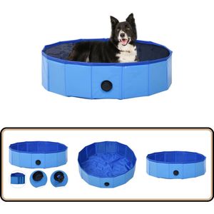 vidaXL Hondenzwembad inklapbaar - 80x20 cm - Blauw Hondenzwembad - Hond Baden - Zwembadaanbod - Cooling Pool - Hond Speelgoed