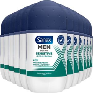 12x Sanex Deodorant Roller Men Sensitive 50 ml