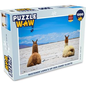 Puzzel Lama - Dieren - Zand - Legpuzzel - Puzzel 1000 stukjes volwassenen