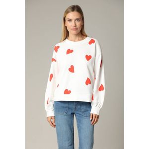 DEELUXE Oversized katoenen sweatshirt met hartjesprint M