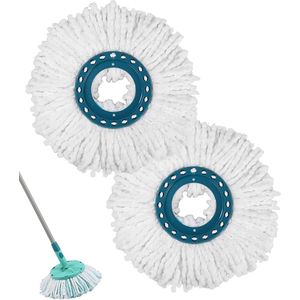 2-delige Vervangende Hoofd Schijf Mop, Microfiber Vervangende Mop Hoofd, Roterende Doek voor Leifheit Clean Twist Disc Mop Systèmes, Universele 360° Microfiber Spin Mop Hoofd Geschikt Alle Grondtypes