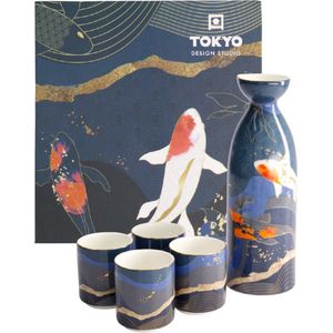 Tokyo Design Studio - Sake Set - 4 Kopjes - 1 Sake Fles - Kawaii - 220/50ML