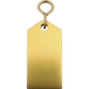 CombiCraft Bercy hotel sleutelhanger goud - 60 x 30 mm - 5 stuks