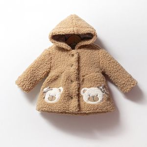 Baby winterjas met capuchon teddy bear Beige 6-9m