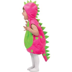 Rubies - Draak Kostuum - Dotty Dino Dot Kind Kostuum - Groen, Roze - Maat 86 - Halloween - Verkleedkleding
