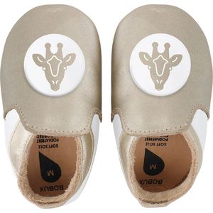 Bobux - Soft Soles - Gold & white giraffe loafer - Babyslofjes - EU 18