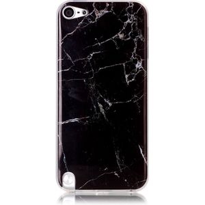 Peachy Zwart marmer iPod Touch 5 6 7 TPU hoesje marble case