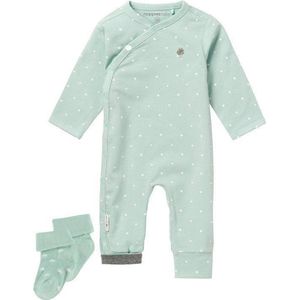 Noppies Prematuur Unisex Prematuur set(3delig) Boxpak Mint met witte sterren met 2 paar sokjes - Maat 44