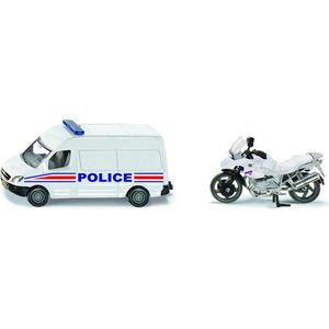 Siku Frans Politiebusje En Politiemotor Wit (1655001)