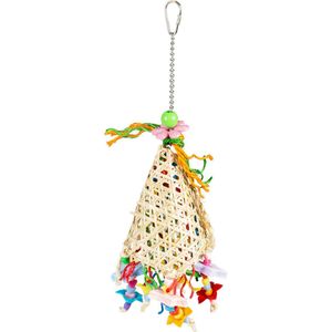 Duvoplus - Speelgoed Voor Dieren - Vogel - Forage Bamboe Hoorn & Mineraalsterren 13x13x33cm Meerkleurig - 1st