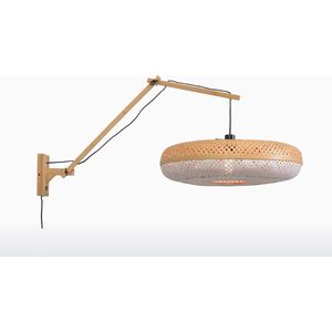 GOOD&MOJO Wandlamp Palawan - Bamboe/Wit - 105x60x55cm - Binnen Scandinavisch,Bohemian