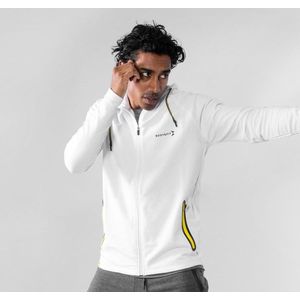 Body & Fit Perfection Ease Hoodie met Rits - Sporttrui Heren - Hoodie Mannen - Slanke Pasvorm - Wit - Maat S