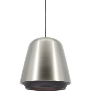 Artdelight - Hanglamp Santiago - Mat Staal / Zwart - E27 - IP20 - Dimbaar